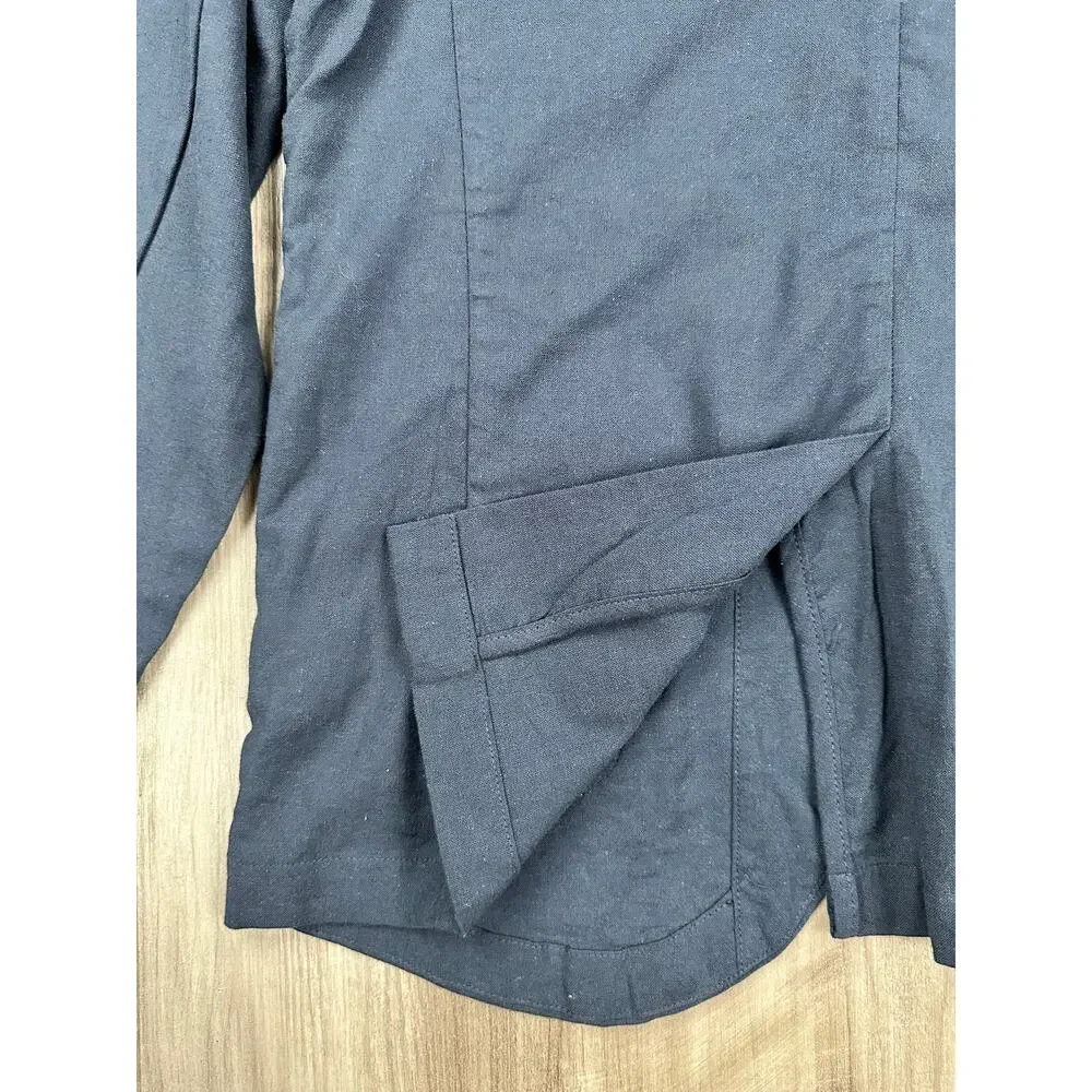 Ike Behar Unstructured Suit Dark Navy Cotton Linen Spandex NWT Medium Men's - Picture 10 of 16